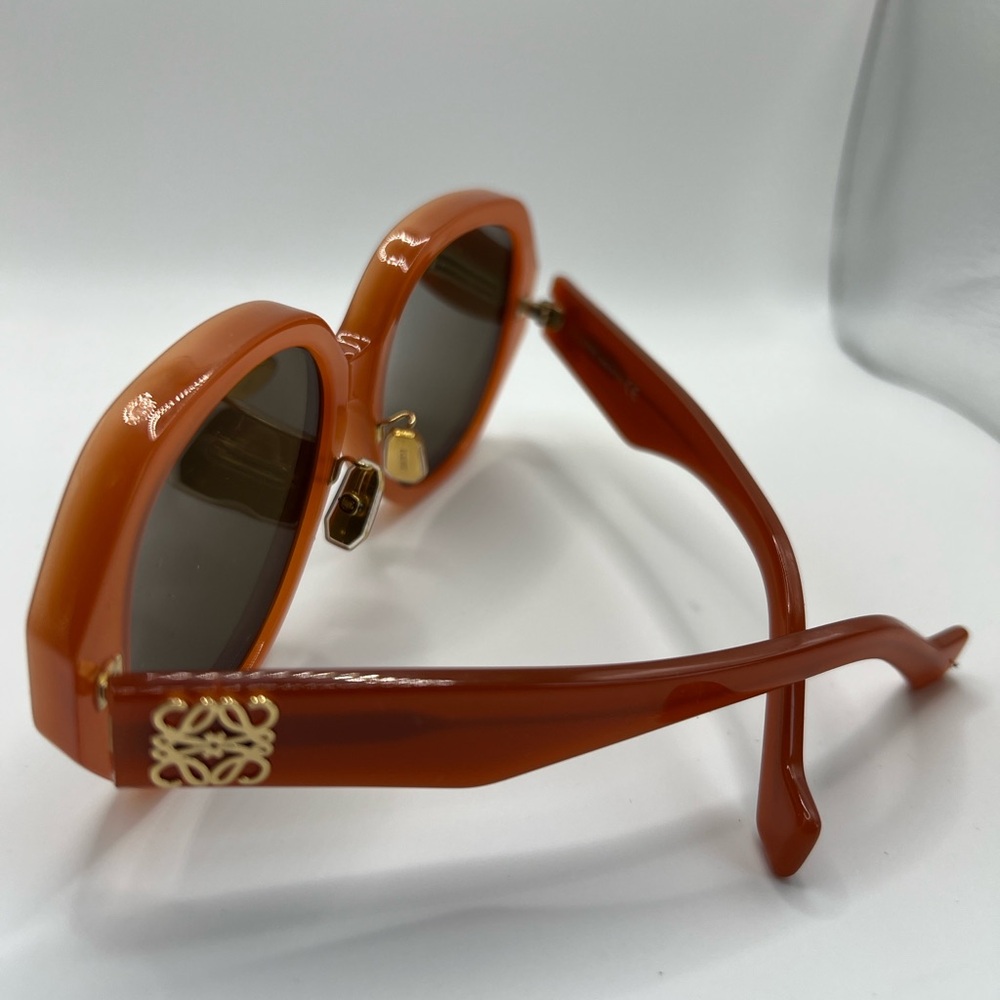 Loewe Orange Sunglasses with Gold Detail